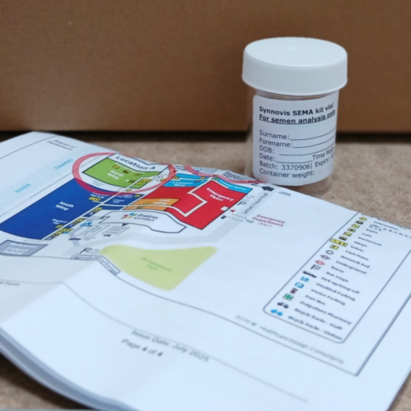 Andrology semen collection kits (white lid)