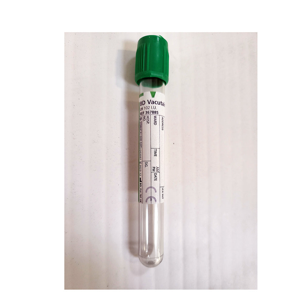 BD Vacutainer 6ml Green Lithium Heparin screw cap 367885