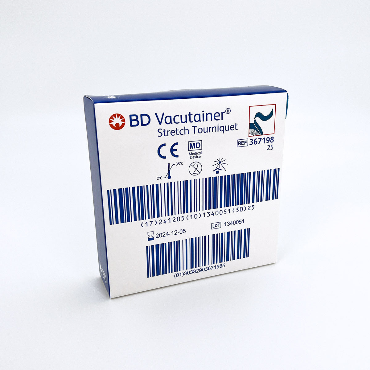 BD Vacutainer Stretch Tourniquet 367198 - (TEMP REPLACEMENT D80.100 TourniBand Single-Use Tourniquet)