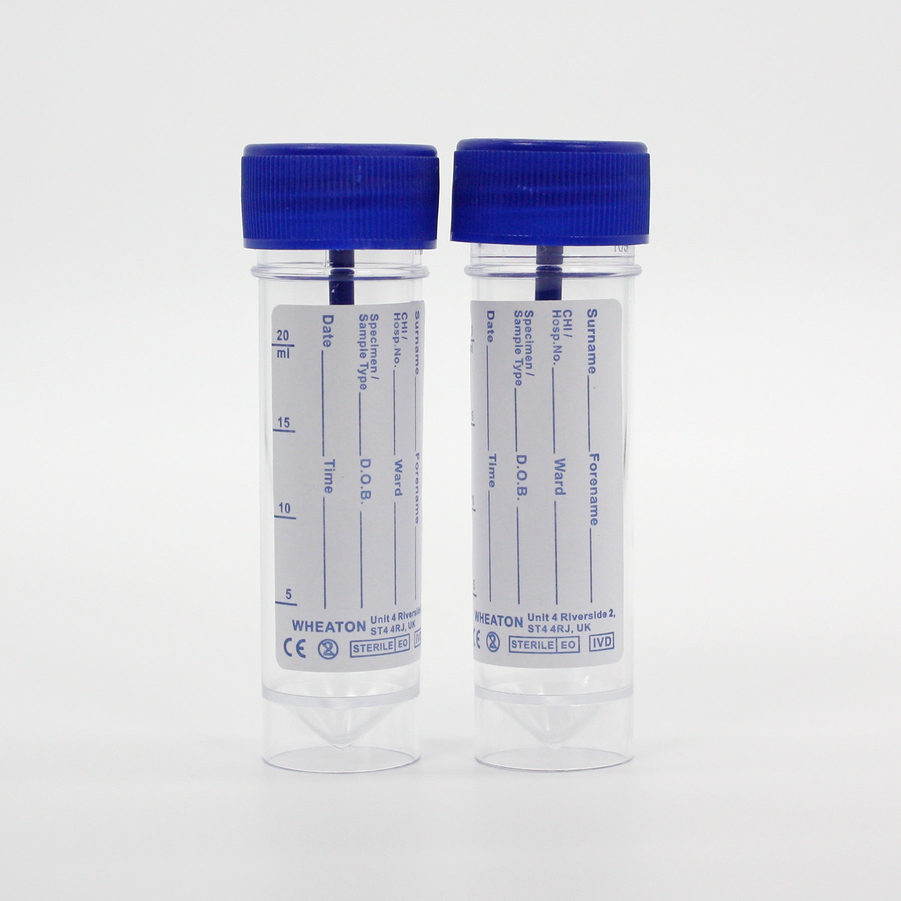 Faecal containers 30ml complete with spoon (blue) – Synnovis